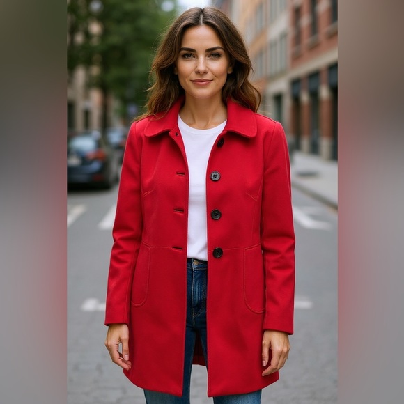 Banana Republic Jackets & Blazers - Banana Republic Bold Red Trench Coat